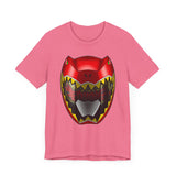 Kyoryuger Red Helmet  Super Sentai T Shirt Custom Graphic Art Cosplay Shirts Power Rangers Retro Vintage 90s Tee