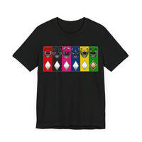 MMPR Colors Super Sentai T Shirt Custom Graphic Art Cosplay Shirts Power Rangers Retro Vintage 90s Tee