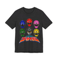 Gokaiger Helmets Super Sentai T Shirt Custom Graphic Art Cosplay Shirts Power Rangers Retro Vintage 90s Tee