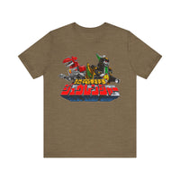 Zyurangers Red Green Mechas Super Sentai T Shirt Custom Graphic Art Cosplay Shirts Power Rangers Retro Vintage 90s Tee