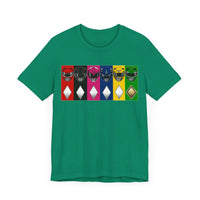 MMPR Colors Super Sentai T Shirt Custom Graphic Art Cosplay Shirts Power Rangers Retro Vintage 90s Tee