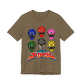 Gokaiger Helmets Super Sentai T Shirt Custom Graphic Art Cosplay Shirts Power Rangers Retro Vintage 90s Tee