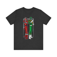BFF Rangers Super Sentai T Shirt Custom Graphic Art Cosplay Shirts Green Ranger Power Rangers Retro Vintage 90s Tee