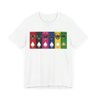 MMPR Colors Super Sentai T Shirt Custom Graphic Art Cosplay Shirts Power Rangers Retro Vintage 90s Tee