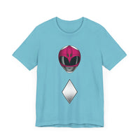 MMPR Pink Helmet Super Sentai T Shirt Custom Graphic Art Cosplay Shirts Power Rangers Retro Vintage 90s Tee