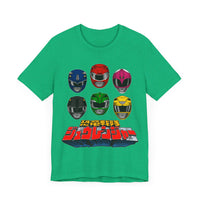Zyuranger Helmets Super Sentai T Shirt Custom Graphic Art Cosplay Shirts Power Rangers Retro Vintage 90s Tee