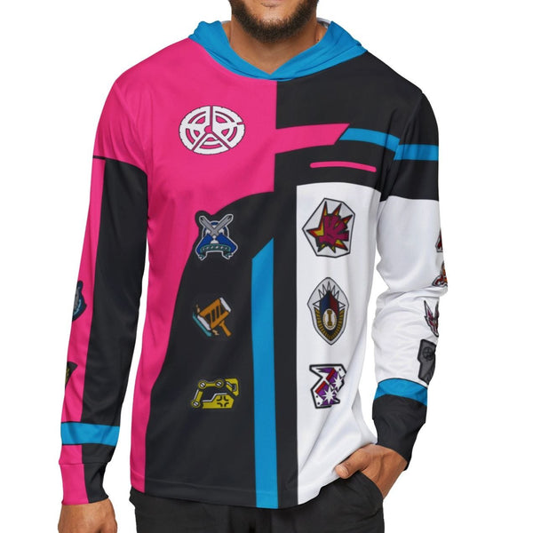 Boonboomger Pink Champion Hoodie (Full Print) Super Sentai T Shirt Custom Graphic Art Cosplay Shirts Power Rangers Retro Vintage 90s Tee