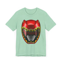 Kyoryuger Red Helmet  Super Sentai T Shirt Custom Graphic Art Cosplay Shirts Power Rangers Retro Vintage 90s Tee