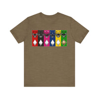 MMPR Colors Super Sentai T Shirt Custom Graphic Art Cosplay Shirts Power Rangers Retro Vintage 90s Tee