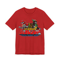 Zyurangers Red Green Mechas Super Sentai T Shirt Custom Graphic Art Cosplay Shirts Power Rangers Retro Vintage 90s Tee