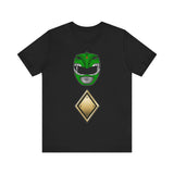 MMPR Green Helmet Super Sentai T Shirt Custom Graphic Art Cosplay Shirts Power Rangers Retro Vintage 90s Tee
