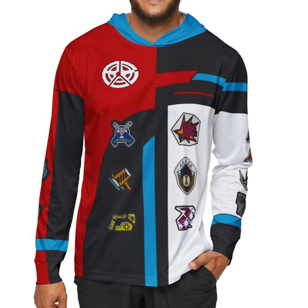 Boonboomger Red Champion Hoodie (Full Print) Super Sentai T Shirt Custom Graphic Art Cosplay Shirts Power Rangers Retro Vintage 90s Tee