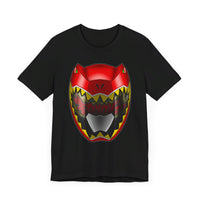 Kyoryuger Red Helmet  Super Sentai T Shirt Custom Graphic Art Cosplay Shirts Power Rangers Retro Vintage 90s Tee