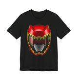 Kyoryuger Red Helmet  Super Sentai T Shirt Custom Graphic Art Cosplay Shirts Power Rangers Retro Vintage 90s Tee