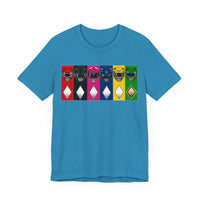 MMPR Colors Super Sentai T Shirt Custom Graphic Art Cosplay Shirts Power Rangers Retro Vintage 90s Tee