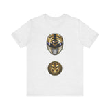 MMPR White Ranger Helmet Super Sentai T Shirt Custom Graphic Art Cosplay Shirts Power Rangers Retro Vintage 90s Tee