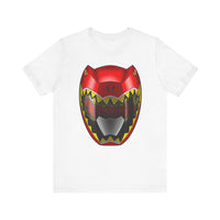 Kyoryuger Red Helmet  Super Sentai T Shirt Custom Graphic Art Cosplay Shirts Power Rangers Retro Vintage 90s Tee