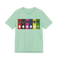 MMPR Colors Super Sentai T Shirt Custom Graphic Art Cosplay Shirts Power Rangers Retro Vintage 90s Tee