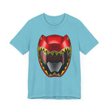 Kyoryuger Red Helmet  Super Sentai T Shirt Custom Graphic Art Cosplay Shirts Power Rangers Retro Vintage 90s Tee