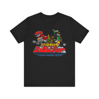 Zyurangers Red Green Mechas Super Sentai T Shirt Custom Graphic Art Cosplay Shirts Power Rangers Retro Vintage 90s Tee