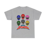 Gokaiger Helmets XL Super Sentai T Shirt Custom Graphic Art Cosplay Shirts Power Rangers Retro Vintage 90s Tee