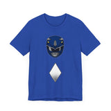 Blue Helmet Super Sentai T Shirt Custom Graphic Art Cosplay Shirts Power Rangers Retro Vintage 90s Tee