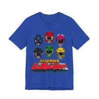 Zyuranger Helmets Super Sentai T Shirt Custom Graphic Art Cosplay Shirts Power Rangers Retro Vintage 90s Tee