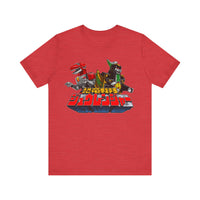 Zyurangers Red Green Mechas Super Sentai T Shirt Custom Graphic Art Cosplay Shirts Power Rangers Retro Vintage 90s Tee