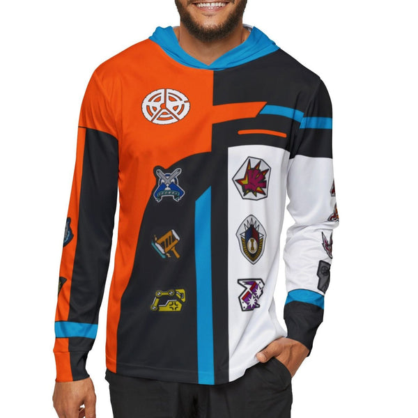 Boonboomger Orange Champion Hoodie (Full Print) Super Sentai T Shirt Custom Graphic Art Cosplay Shirts Power Rangers Retro Vintage 90s Tee