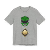 MMPR Green Helmet Super Sentai T Shirt Custom Graphic Art Cosplay Shirts Power Rangers Retro Vintage 90s Tee