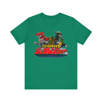 Zyurangers Red Green Mechas Super Sentai T Shirt Custom Graphic Art Cosplay Shirts Power Rangers Retro Vintage 90s Tee