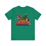 Zyurangers Red Green Mechas Super Sentai T Shirt Custom Graphic Art Cosplay Shirts Power Rangers Retro Vintage 90s Tee