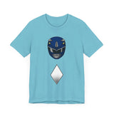 Blue Helmet Super Sentai T Shirt Custom Graphic Art Cosplay Shirts Power Rangers Retro Vintage 90s Tee