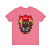Kyoryuger Red Helmet  Super Sentai T Shirt Custom Graphic Art Cosplay Shirts Power Rangers Retro Vintage 90s Tee