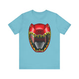 Kyoryuger Red Helmet  Super Sentai T Shirt Custom Graphic Art Cosplay Shirts Power Rangers Retro Vintage 90s Tee