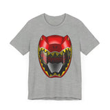 Kyoryuger Red Helmet  Super Sentai T Shirt Custom Graphic Art Cosplay Shirts Power Rangers Retro Vintage 90s Tee