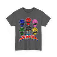Gokaiger Helmets XL Super Sentai T Shirt Custom Graphic Art Cosplay Shirts Power Rangers Retro Vintage 90s Tee