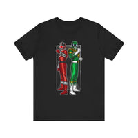 BFF Rangers Super Sentai T Shirt Custom Graphic Art Cosplay Shirts Green Ranger Power Rangers Retro Vintage 90s Tee