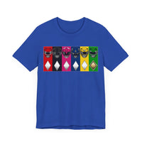 MMPR Colors Super Sentai T Shirt Custom Graphic Art Cosplay Shirts Power Rangers Retro Vintage 90s Tee