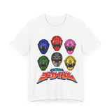 Gokaiger Helmets Super Sentai T Shirt Custom Graphic Art Cosplay Shirts Power Rangers Retro Vintage 90s Tee