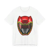 Kyoryuger Red Helmet  Super Sentai T Shirt Custom Graphic Art Cosplay Shirts Power Rangers Retro Vintage 90s Tee