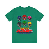 Zyuranger Helmets Super Sentai T Shirt Custom Graphic Art Cosplay Shirts Power Rangers Retro Vintage 90s Tee
