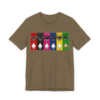 MMPR Colors Super Sentai T Shirt Custom Graphic Art Cosplay Shirts Power Rangers Retro Vintage 90s Tee