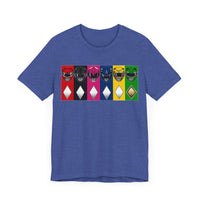 MMPR Colors Super Sentai T Shirt Custom Graphic Art Cosplay Shirts Power Rangers Retro Vintage 90s Tee