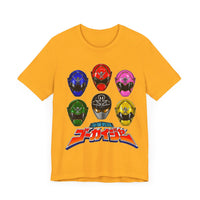 Gokaiger Helmets Super Sentai T Shirt Custom Graphic Art Cosplay Shirts Power Rangers Retro Vintage 90s Tee