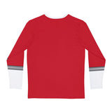 ToQger Red Long Sleeve Shirt (Full Print) Super Sentai T Shirt Custom Graphic Art Cosplay Shirts Power Rangers Retro Vintage 90s Tee