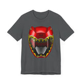 Kyoryuger Red Helmet  Super Sentai T Shirt Custom Graphic Art Cosplay Shirts Power Rangers Retro Vintage 90s Tee