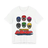 Zyuranger Helmets Super Sentai T Shirt Custom Graphic Art Cosplay Shirts Power Rangers Retro Vintage 90s Tee