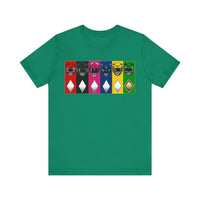 MMPR Colors Super Sentai T Shirt Custom Graphic Art Cosplay Shirts Power Rangers Retro Vintage 90s Tee