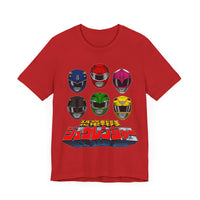 Zyuranger Helmets Super Sentai T Shirt Custom Graphic Art Cosplay Shirts Power Rangers Retro Vintage 90s Tee